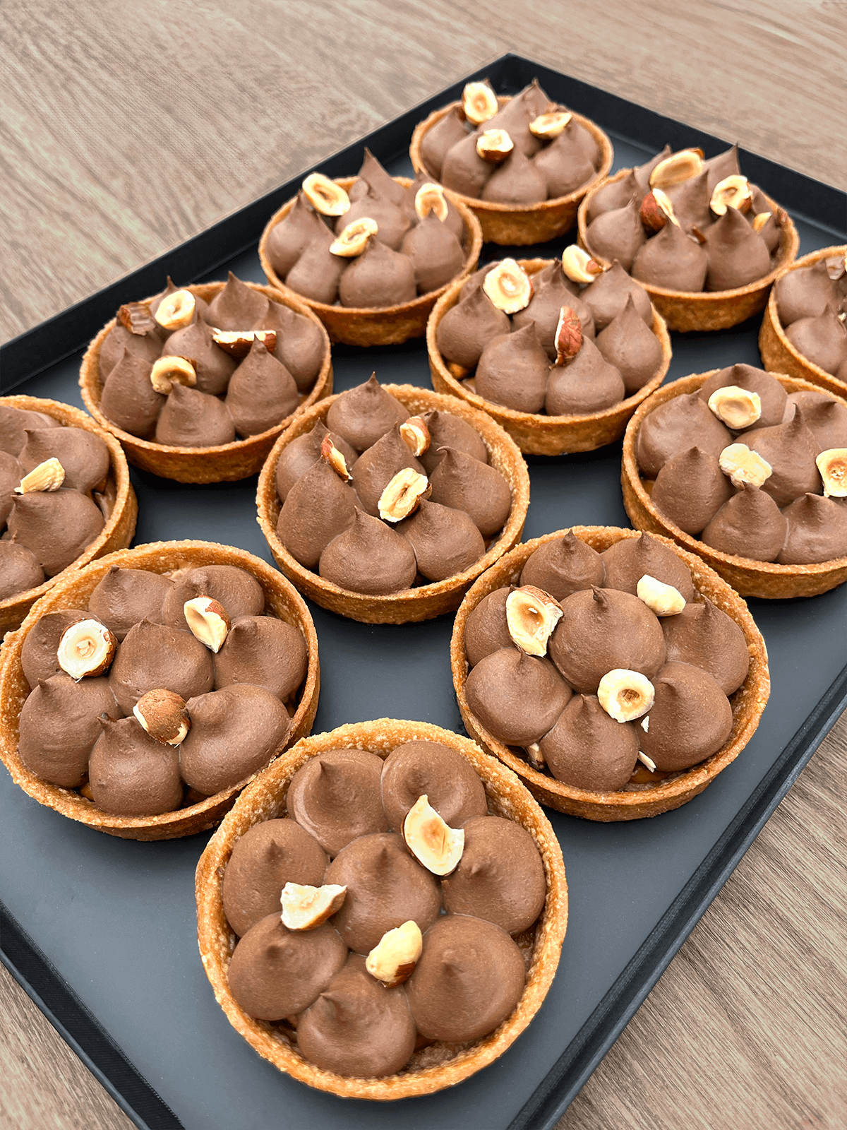 12 Tartelettes Chocolat et Praliné Noisettes