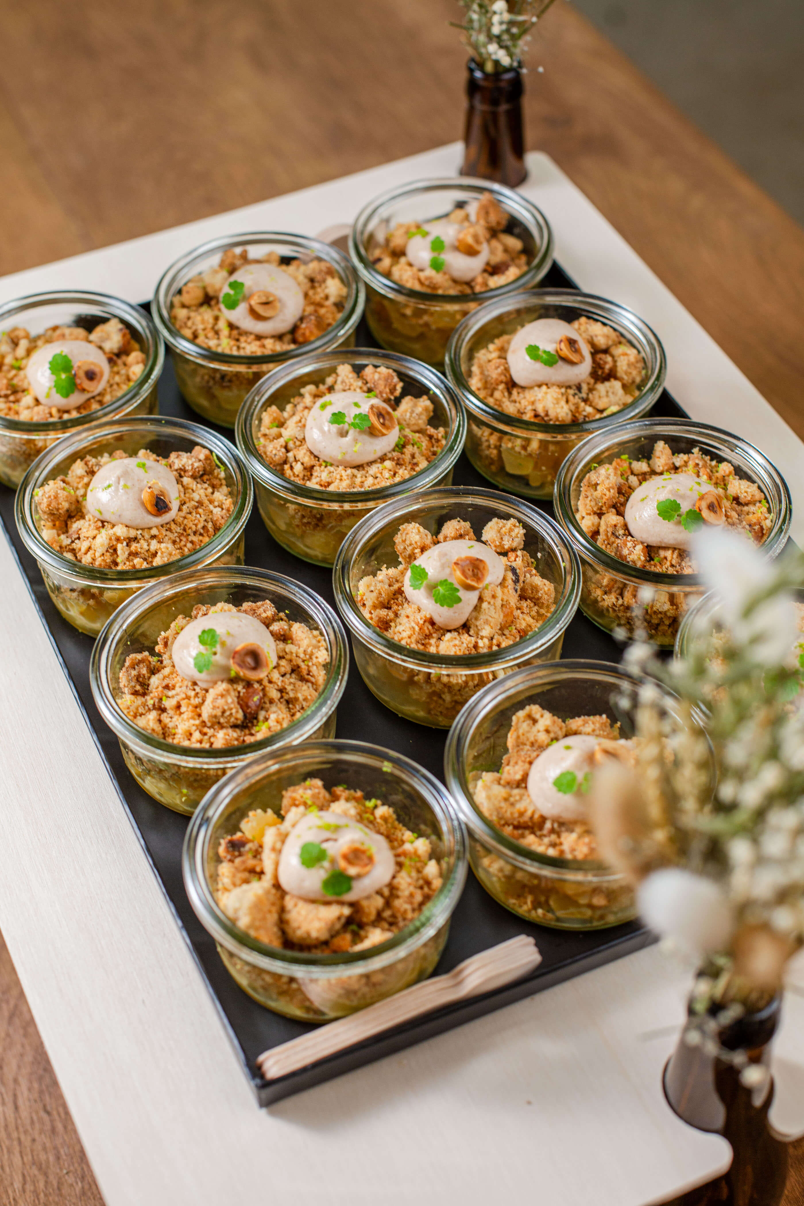 Crumble Pomme Poire Marron