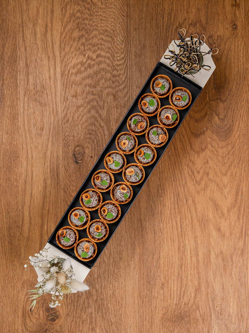 Mini tartelettes Shiitake Sésame noir 🌱