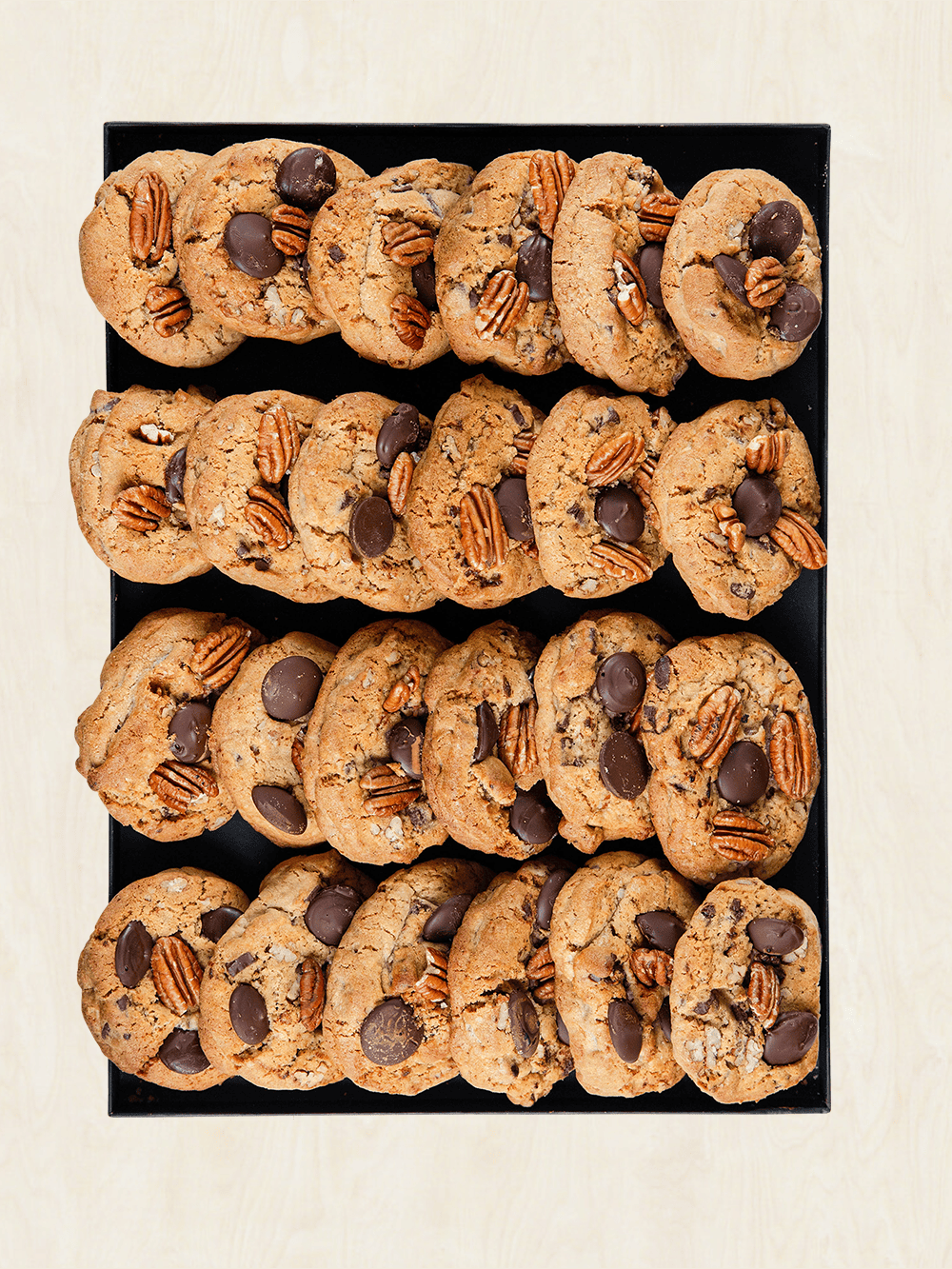 Plateau de Cookies chocolat noir  & Noix de pécan