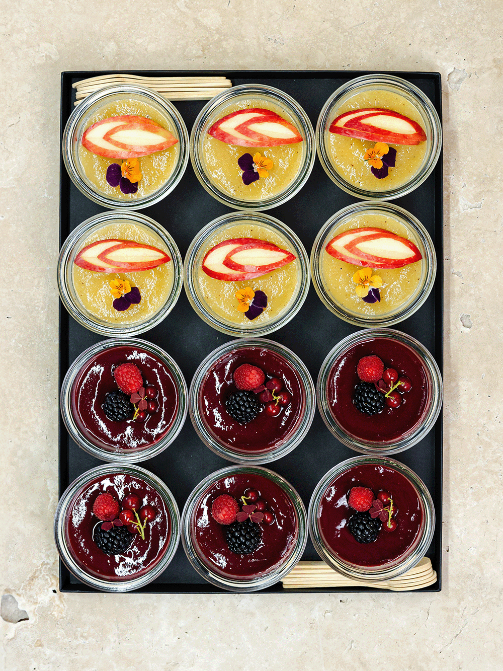 Panna cotta Pomme & Fruits rouges